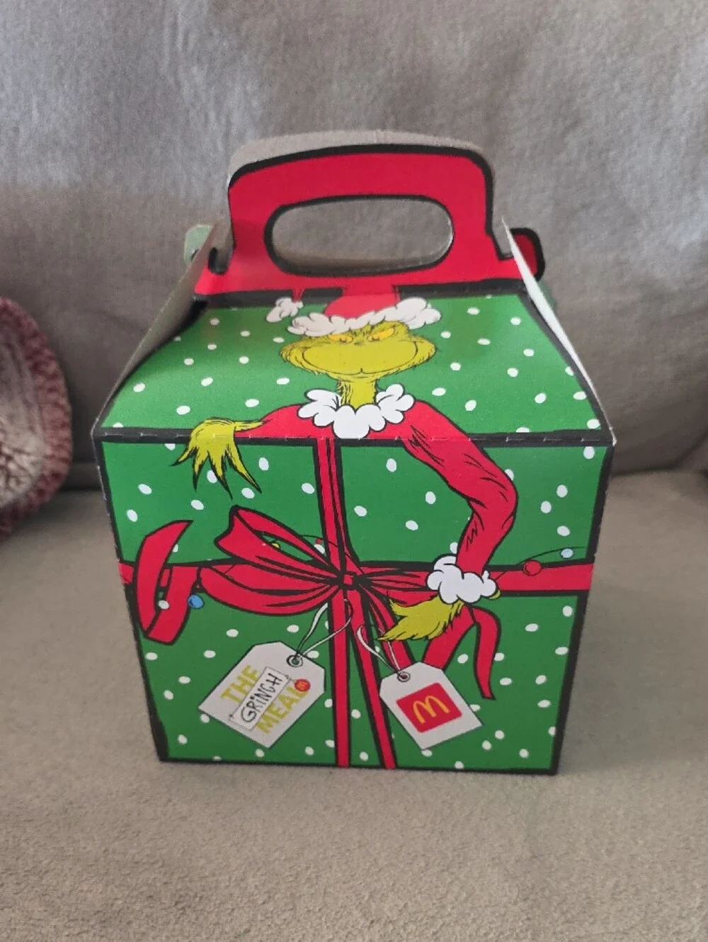 Holiday Grinch Gift Box - Green and Red Party Favor